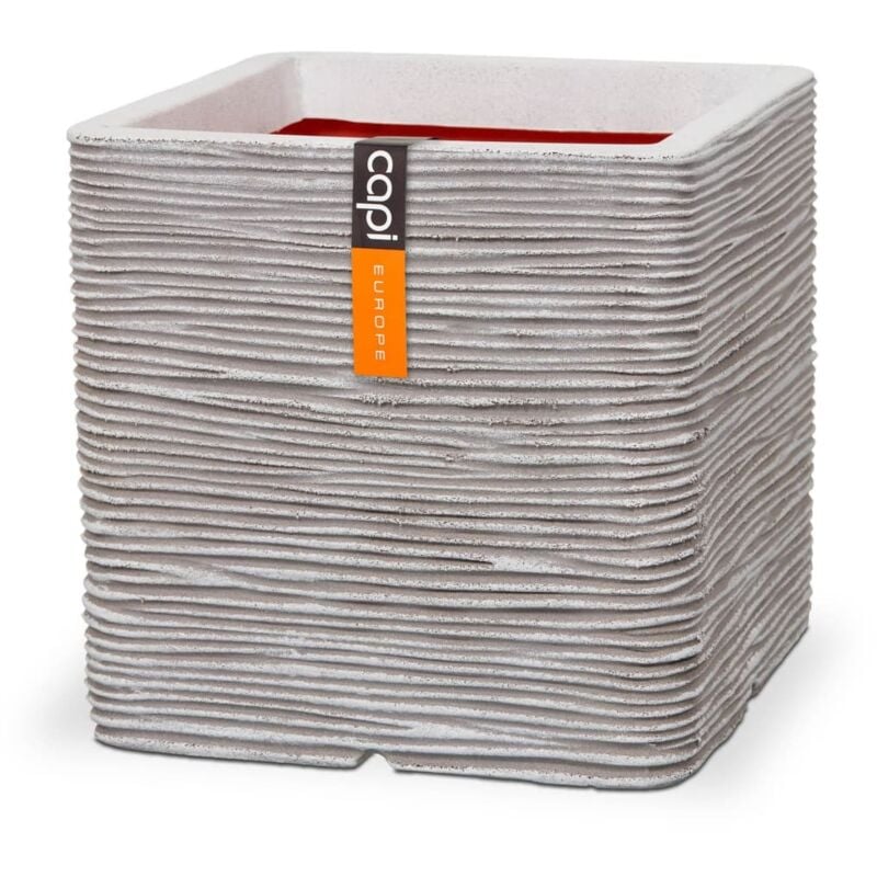 foto del prodotto fioriera nature rib quadrata 50 x 50 cm avorio capi