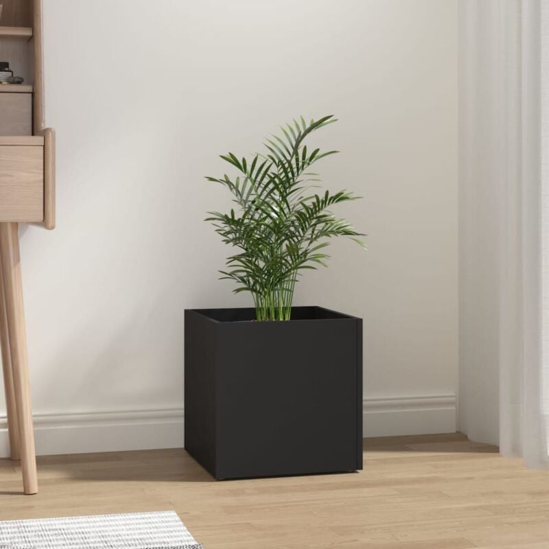 foto del prodotto fioriera nera 40x40x40 cm in legno multistrato vidaxl