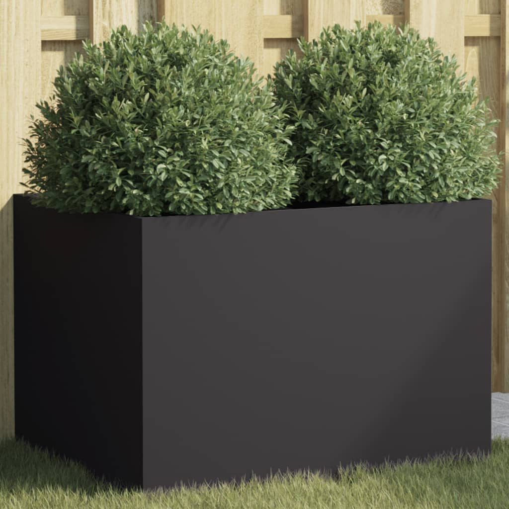 foto del prodotto fioriera nera 62x47x46 cm in acciaio laminato a freddocod mxl 112200
