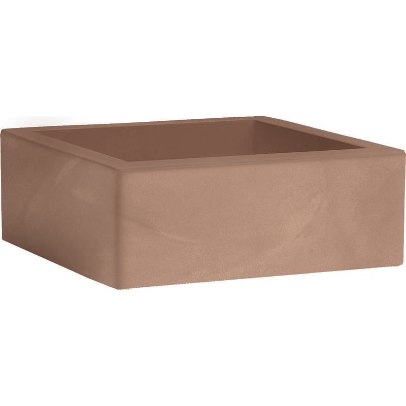 foto del prodotto fioriera quadrata resina minos cm. 25 avana