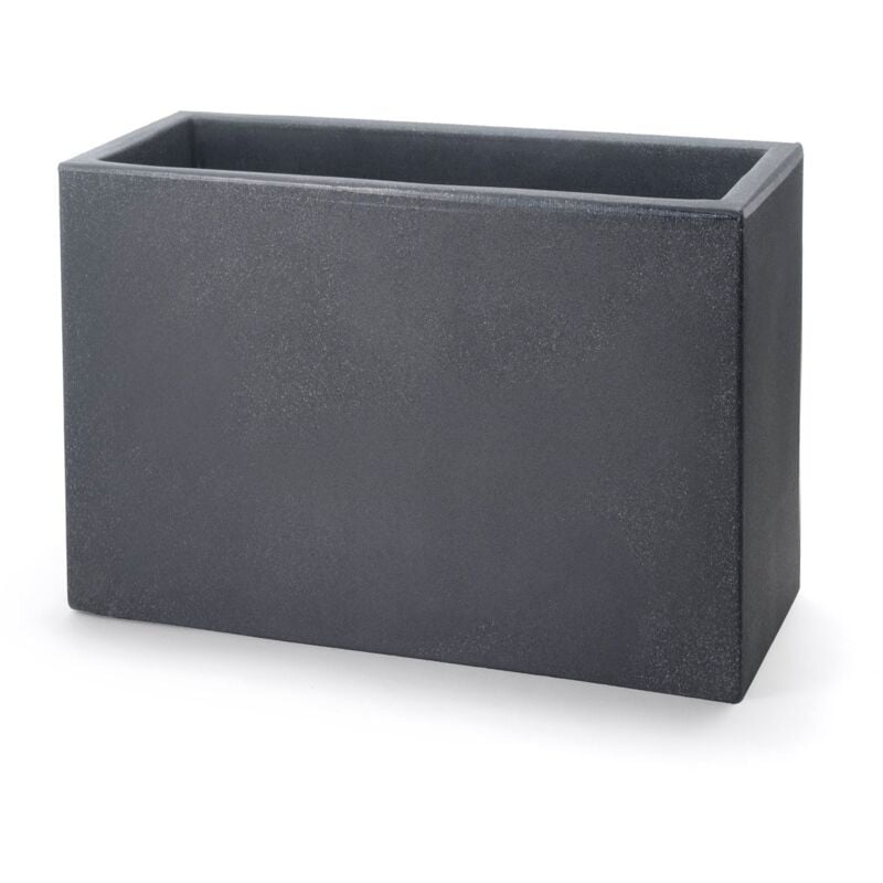 foto del prodotto fioriera rettangolare antracite 60x24,5 cm h 24,5 mod. schio cassa