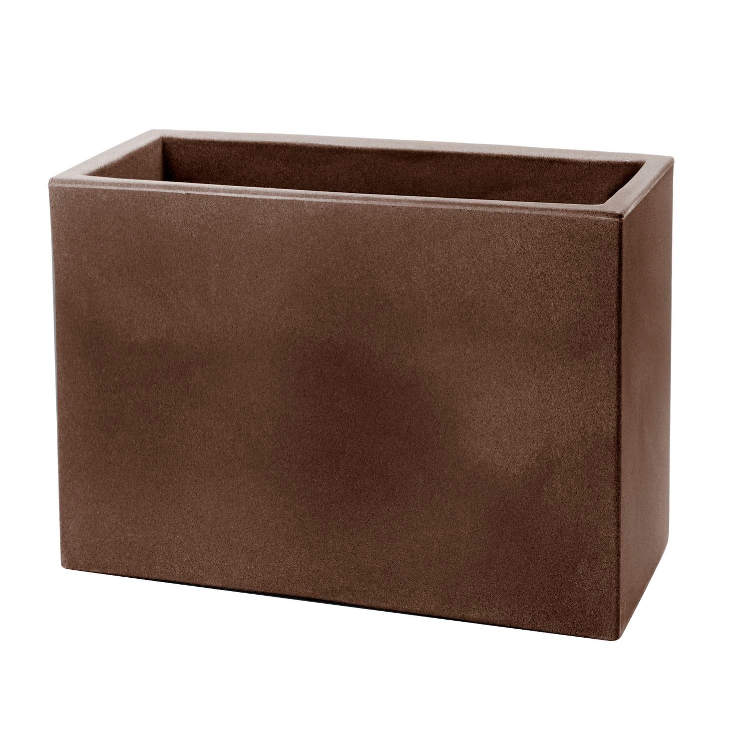 foto del prodotto fioriera rettangolare colore bronzo 60x24 5 cm h 24 5 mod. schio cassa