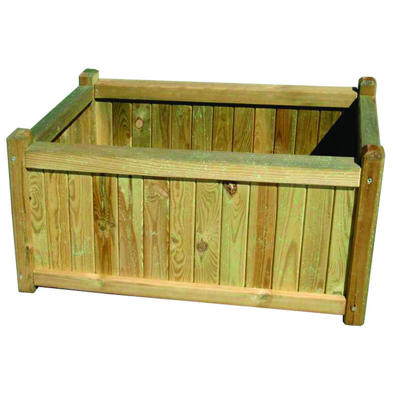immagine 0 del prodotto fioriera rettangolare in pino impregnato assemblata cm.40x80x40h.