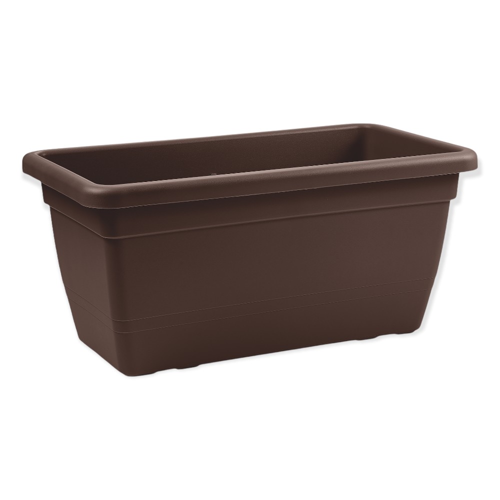 foto del prodotto fioriera rettangolare in plastica vaso da giardino da 100 cm anthea vari colori color bronzo
