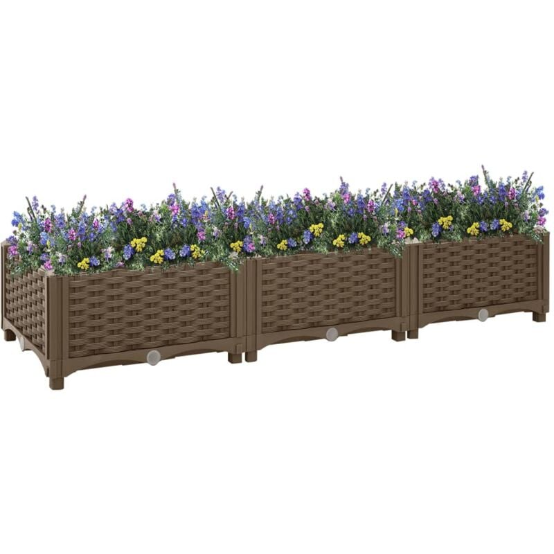 foto del prodotto fioriera rialzata 120x40x23 cm in polipropilene vidaxl
