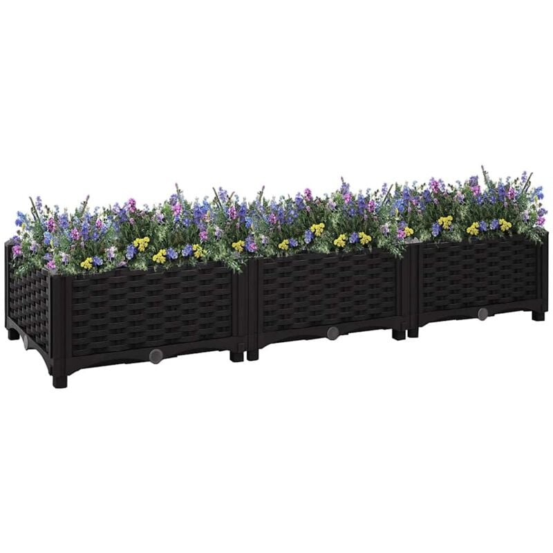 foto del prodotto fioriera rialzata 120x40x23 cm in polipropilene vidaxl