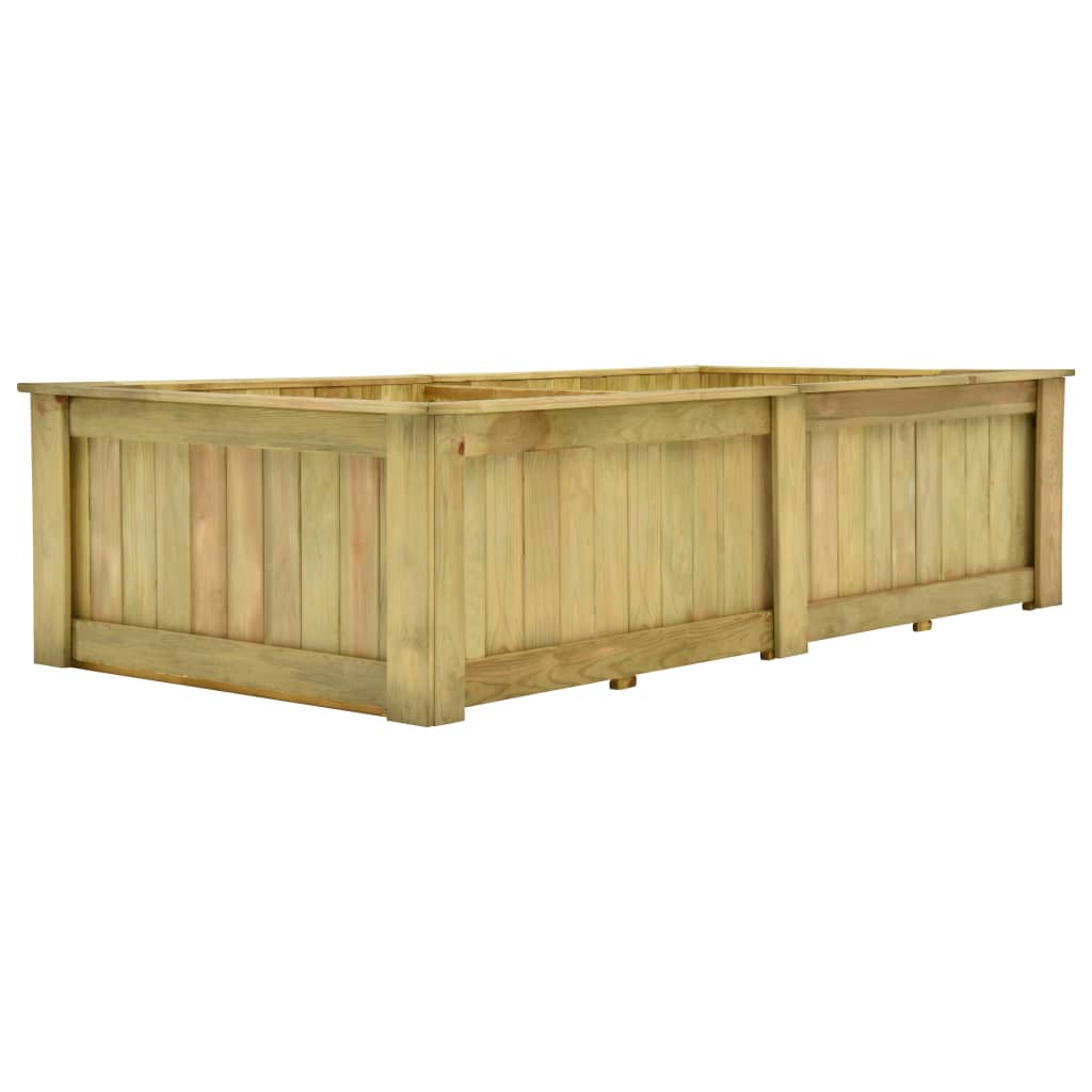 foto del prodotto fioriera rialzata 196x100x50 cm in legno di pino impregnato cod mxl 51767