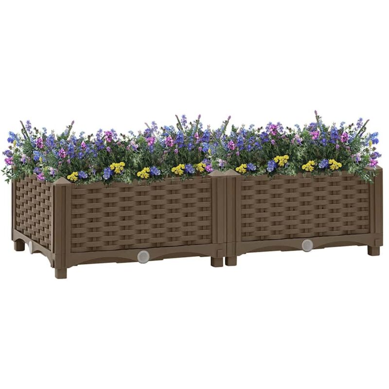 foto del prodotto fioriera rialzata 80x40x23 cm in polipropilene vidaxl