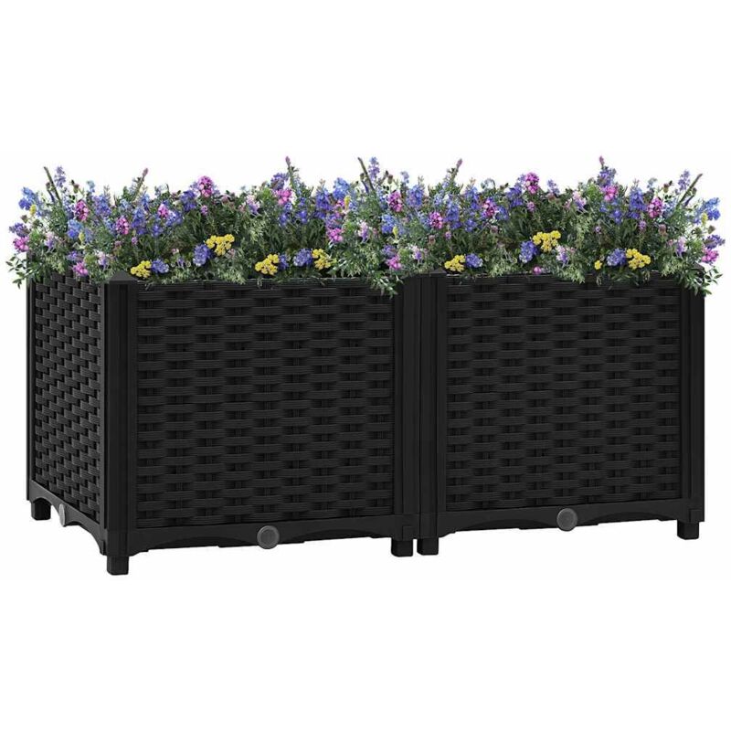 foto del prodotto fioriera rialzata 80x40x38 cm in polipropilene vidaxl