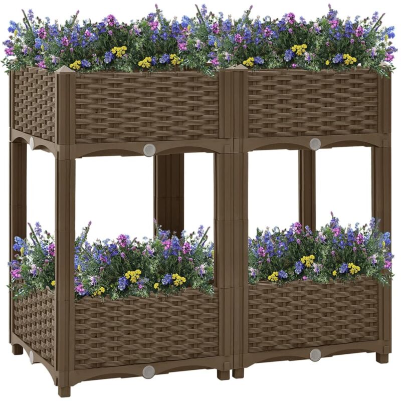 foto del prodotto fioriera rialzata 80x40x71 cm in polipropilene vidaxl 608002