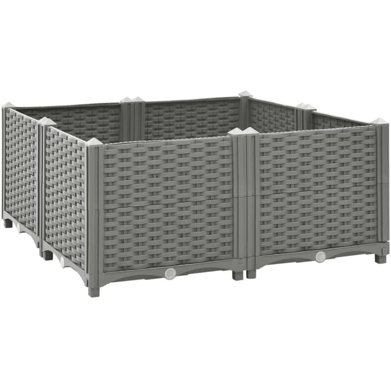 foto del prodotto fioriera rialzata 80x80x38 cm in polipropilene vidaxl 822448