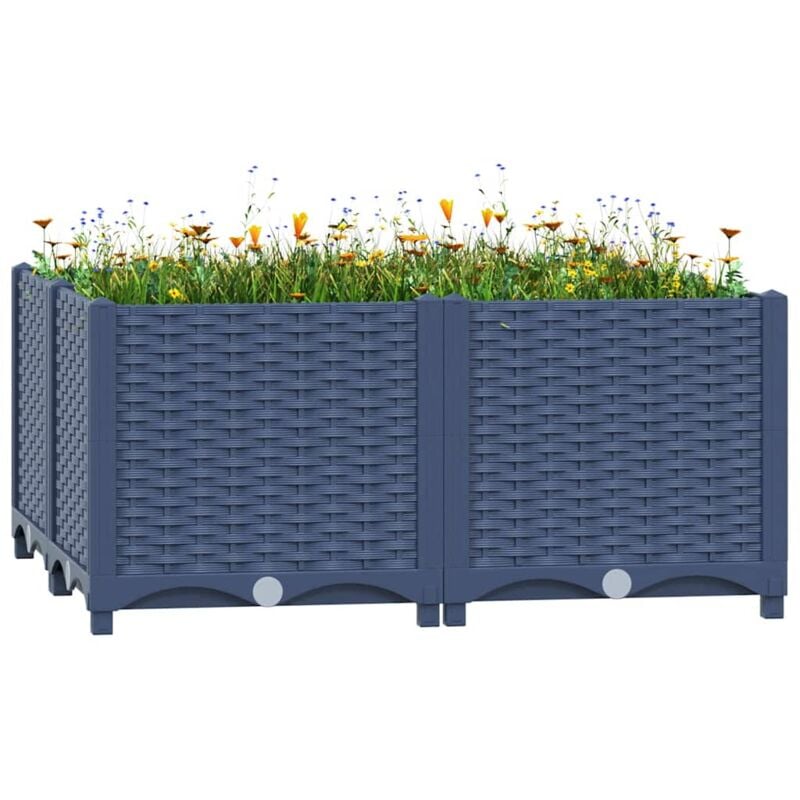 foto del prodotto fioriera rialzata 80x80x38 cm in polipropilene vidaxl