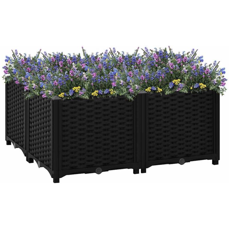foto del prodotto fioriera rialzata 80x80x38 cm in polipropilene vidaxl