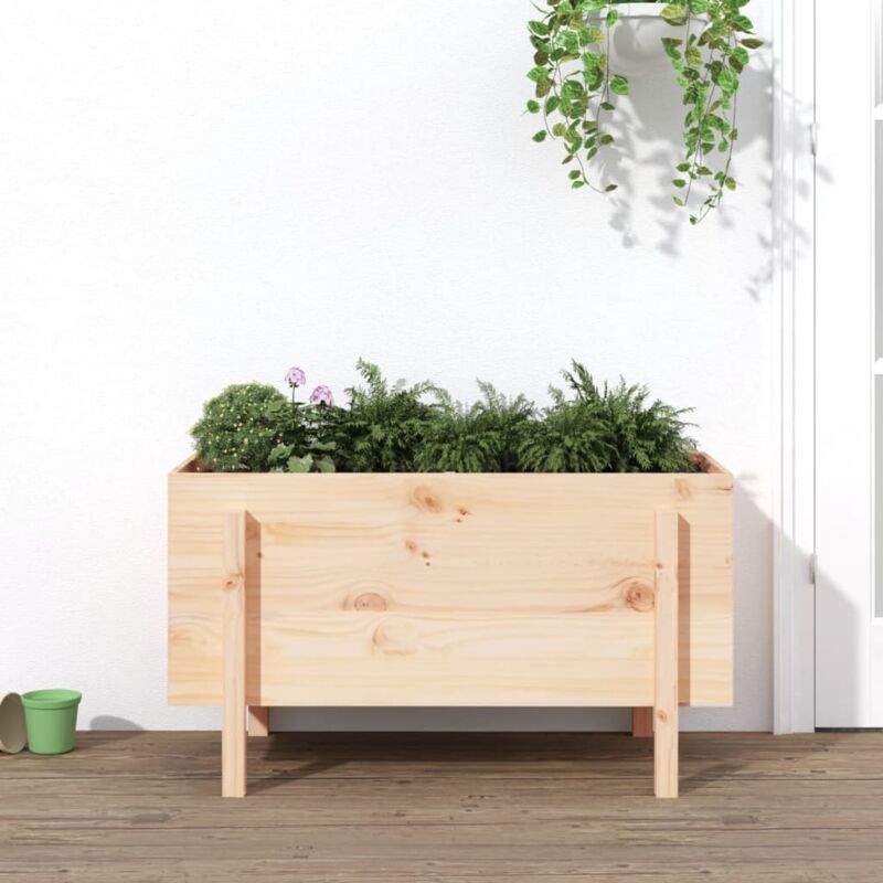 foto del prodotto fioriera rialzata da giardino 101x50x57 cm legno massello pino vidaxl