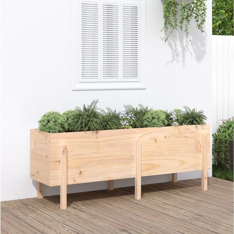 foto del prodotto fioriera rialzata da giardino 160x50x57 cm legno massello pino vidaxl
