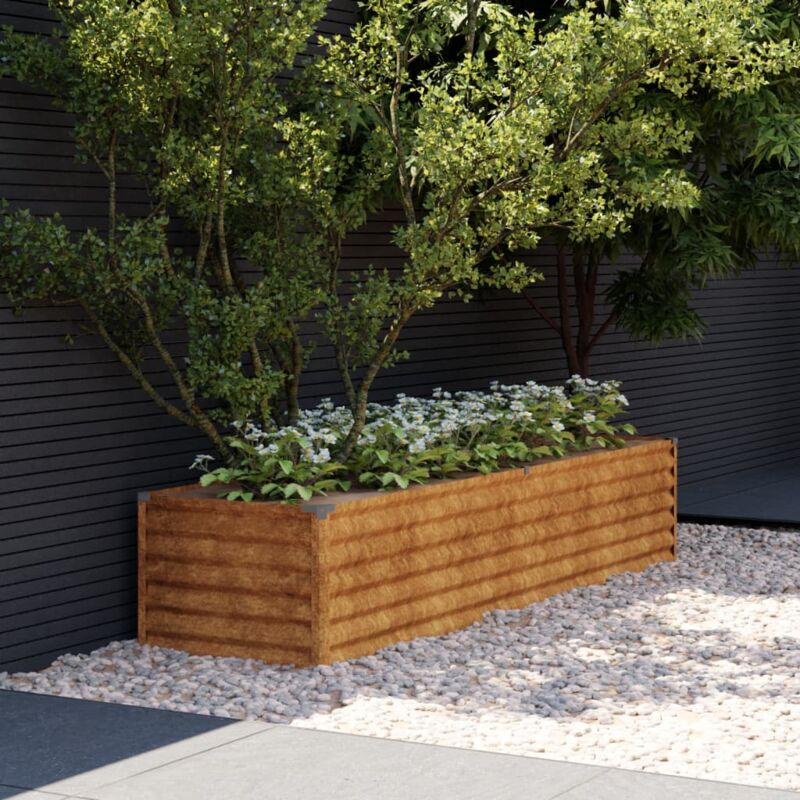 foto del prodotto fioriera rialzata da giardino 194x50x36 cm in acciaio corten vidaxl