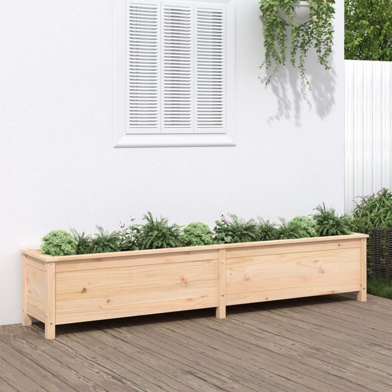 foto del prodotto fioriera rialzata da giardino 199,5x40x39cm legno massello pino - vidaxl