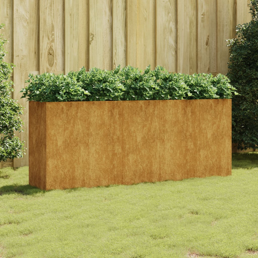 foto del prodotto fioriera rialzata da giardino 200x40x80 cm in acciaio cortencod mxl 106704