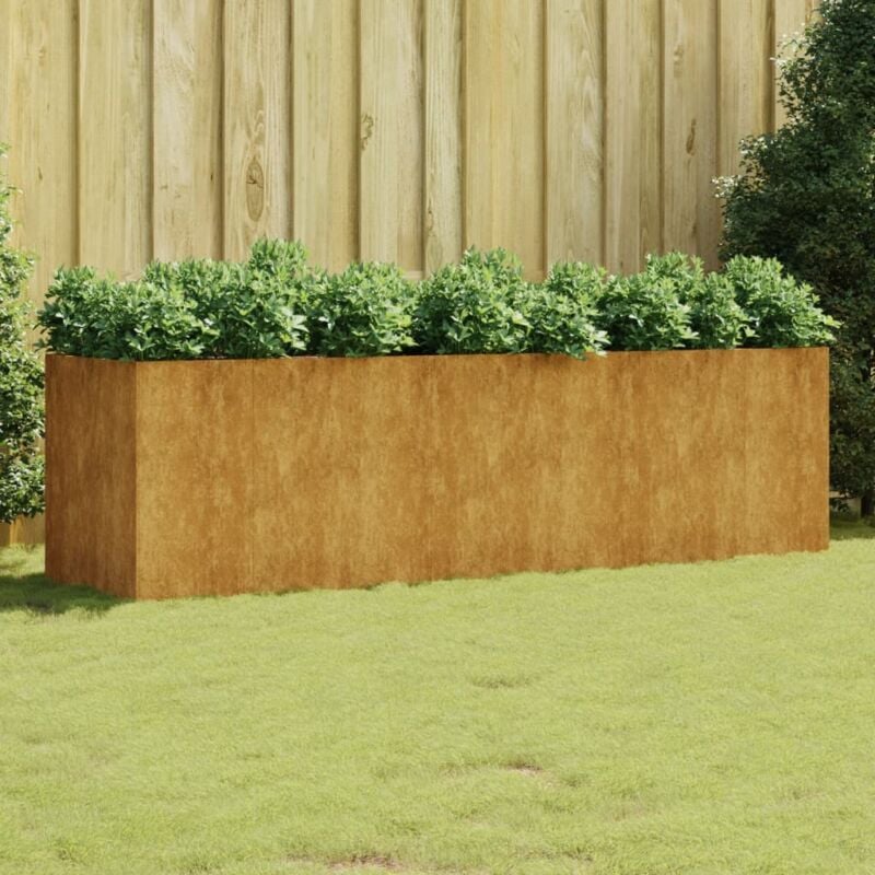 foto del prodotto fioriera rialzata da giardino 280x80x80 cm in acciaio corten vidaxl