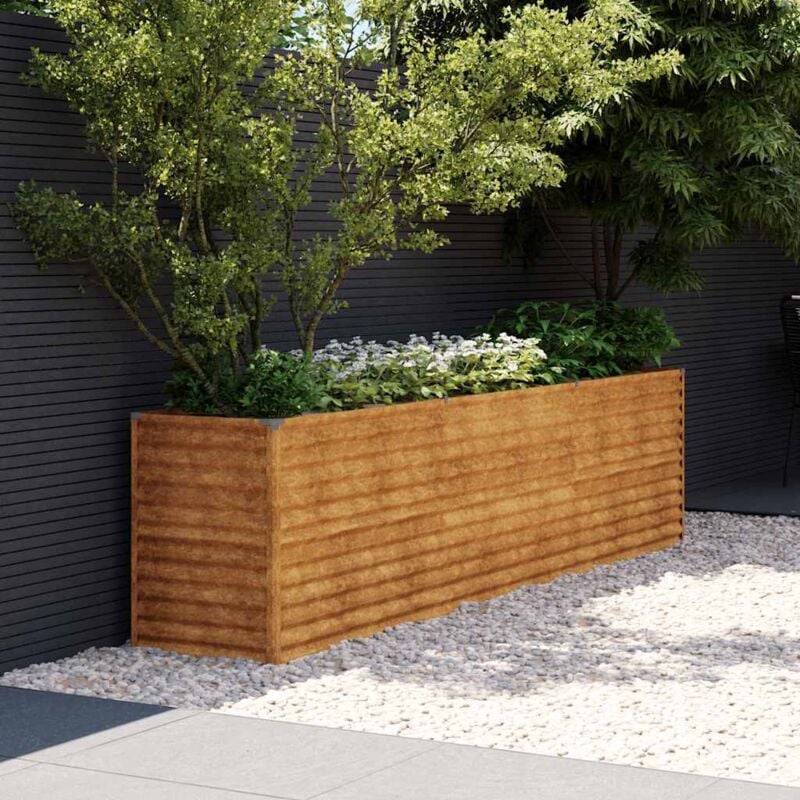 foto del prodotto fioriera rialzata da giardino 291x50x69 cm in acciaio corten vidaxl