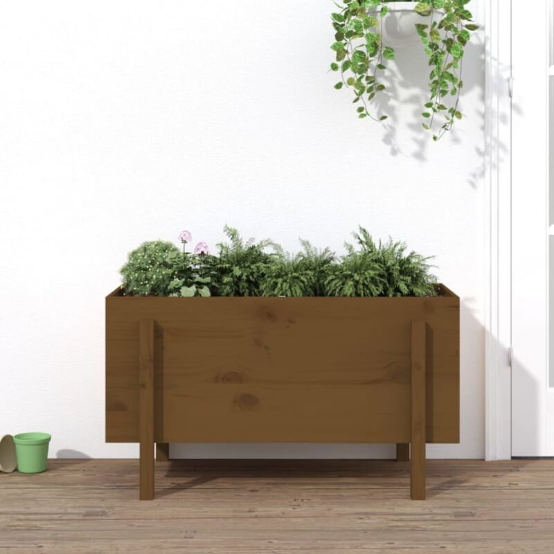 foto del prodotto fioriera rialzata da giardino ambra 101x50x57 cm massello pino vidaxl