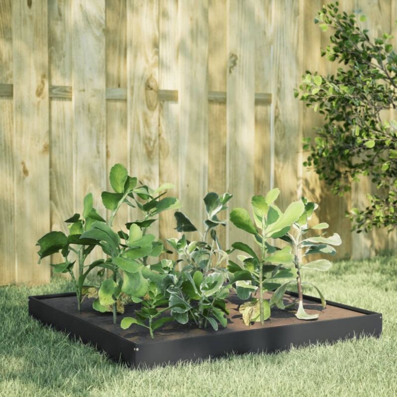 foto del prodotto fioriera rialzata da giardino antracite 100x100x18,5cm acciaio vidaxl