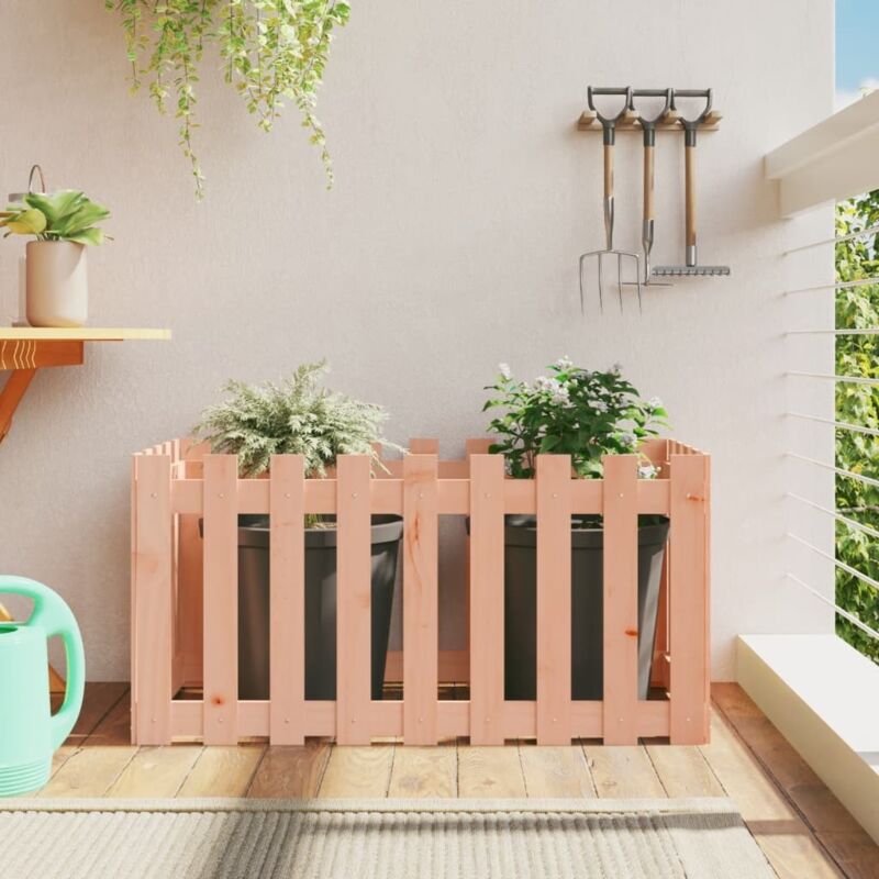 foto del prodotto fioriera rialzata giardino recinzione 100x50x50cm legno douglas vidaxl