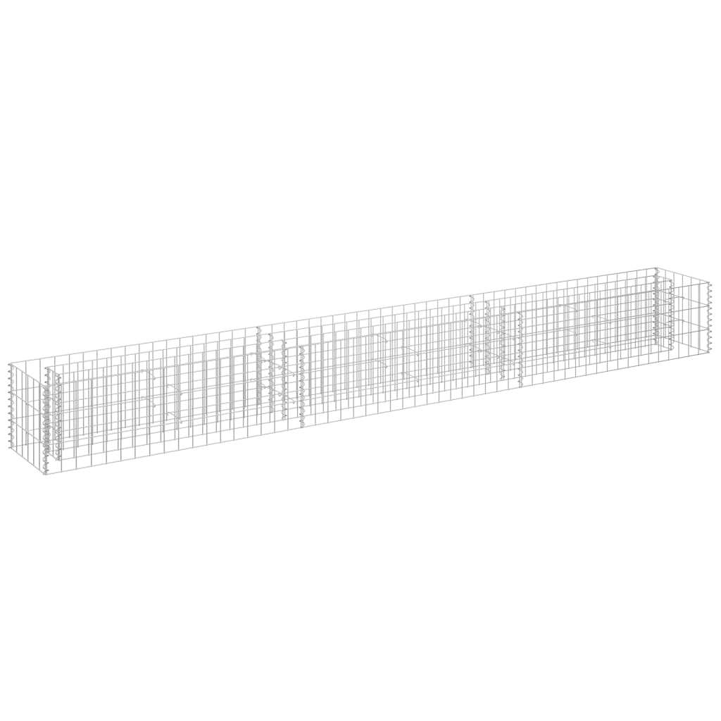 foto del prodotto fioriera rialzata piante fiori gabbione da giardino 270 x 30 x 30 cm acciaio zincato 02 0001287