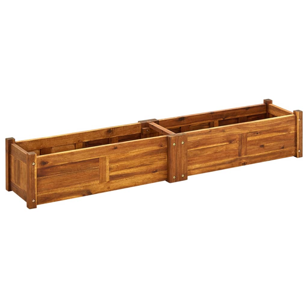 foto del prodotto fioriera rialzata piante fiori giardino 150 x 30 x 25 cm legno di acacia 02 0001183