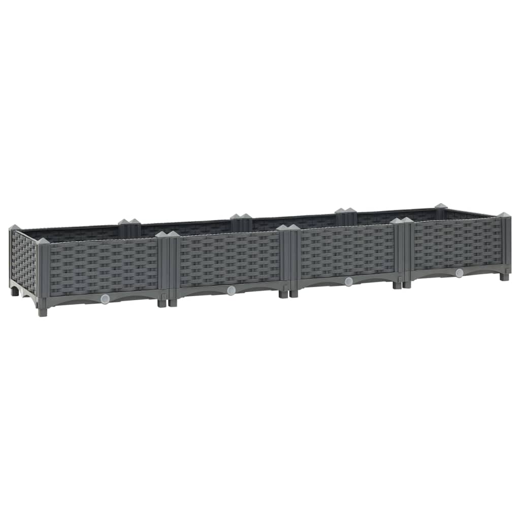 foto del prodotto fioriera rialzata piante fiori giardino 160 cm polipropilene grigio 02 0000915