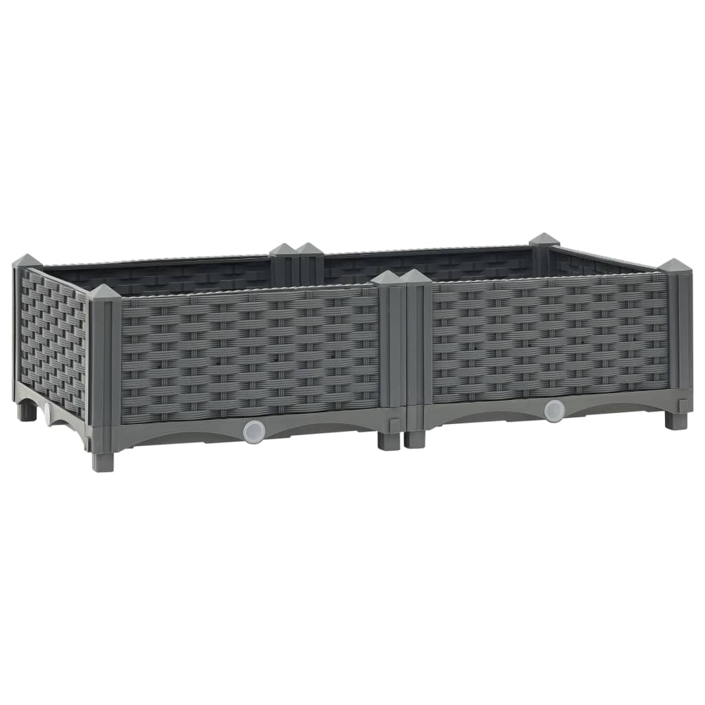 foto del prodotto fioriera rialzata piante fiori giardino 80 x 40 x 23 cm polipropilene 02 0000942