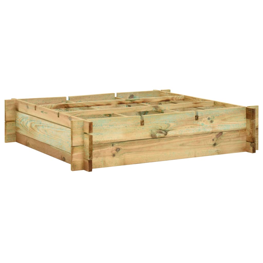 foto del prodotto fioriera rialzata piante fiori giardino 90 x 90 x 20 cm legno impregnato 02 0000960