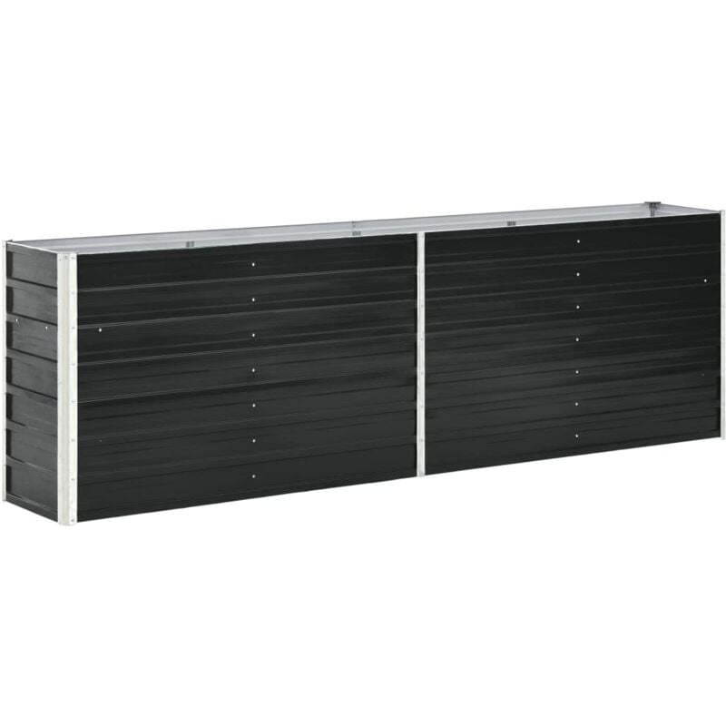 foto del prodotto fioriera rialzata piante fiori giardino acciaio zincato 240 cm antracite 020001099