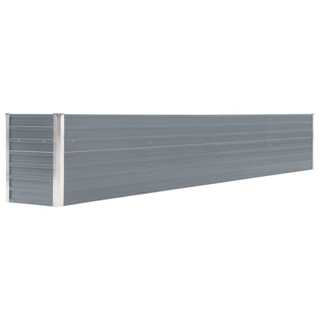 foto del prodotto fioriera rialzata piante fiori giardino acciaio zincato 320 x 40 x 45 cm grigio 02 0001108