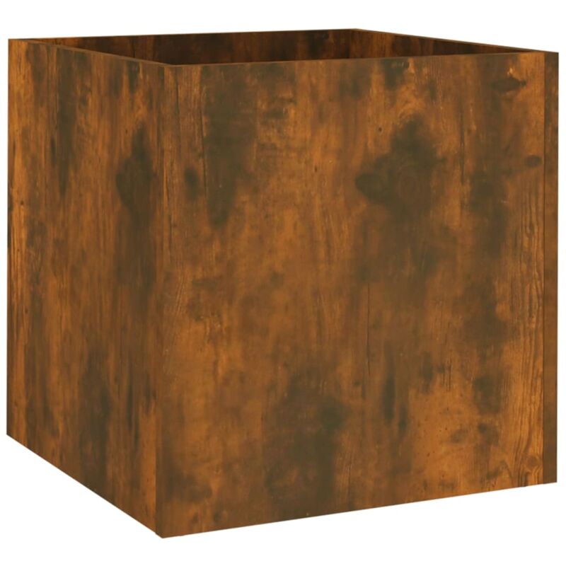 foto del prodotto fioriera rovere fumo 40x40x40 cm in legno multistrato vidaxl