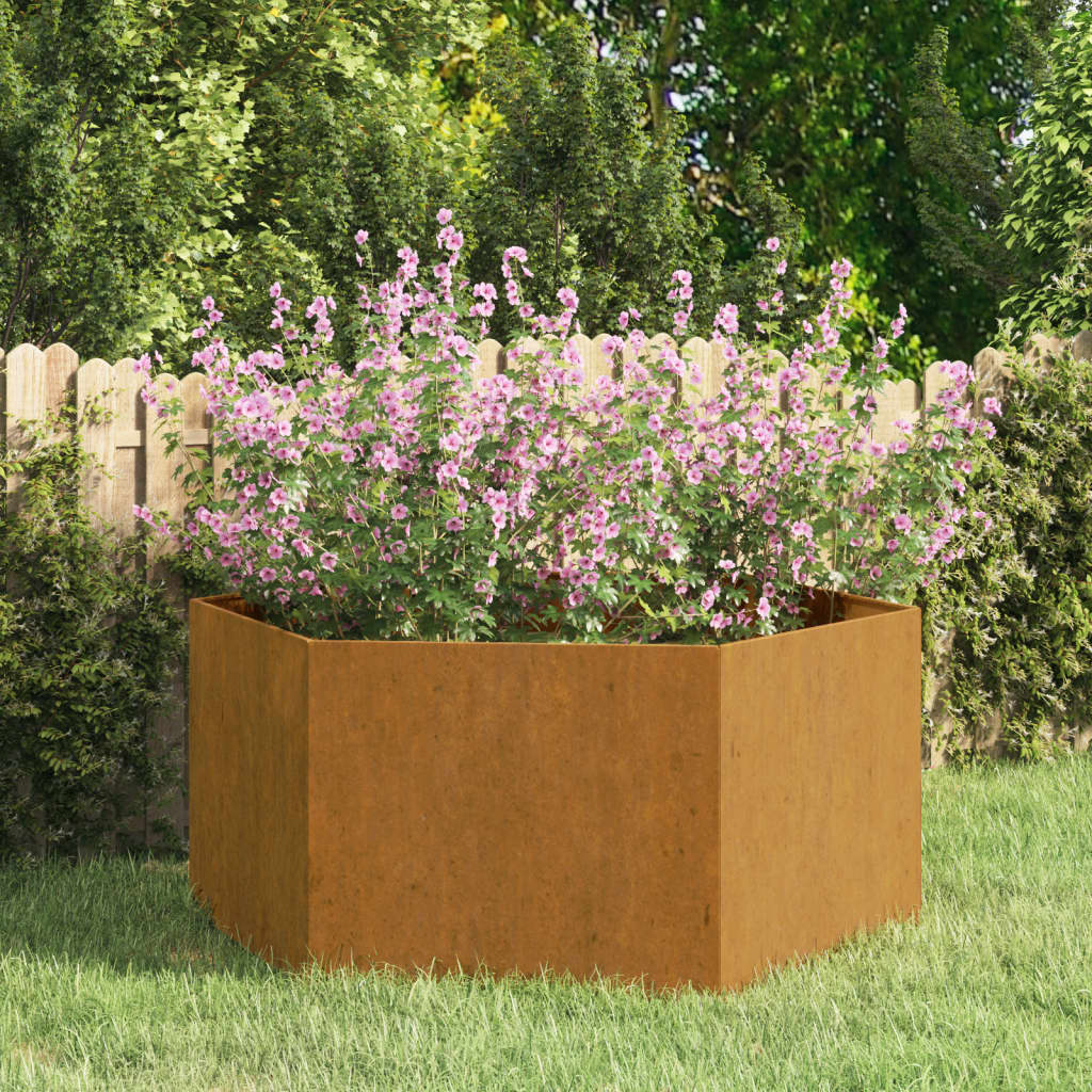 foto del prodotto fioriera ruggine 90x90x45 cm acciaio cortencod mxl 130510