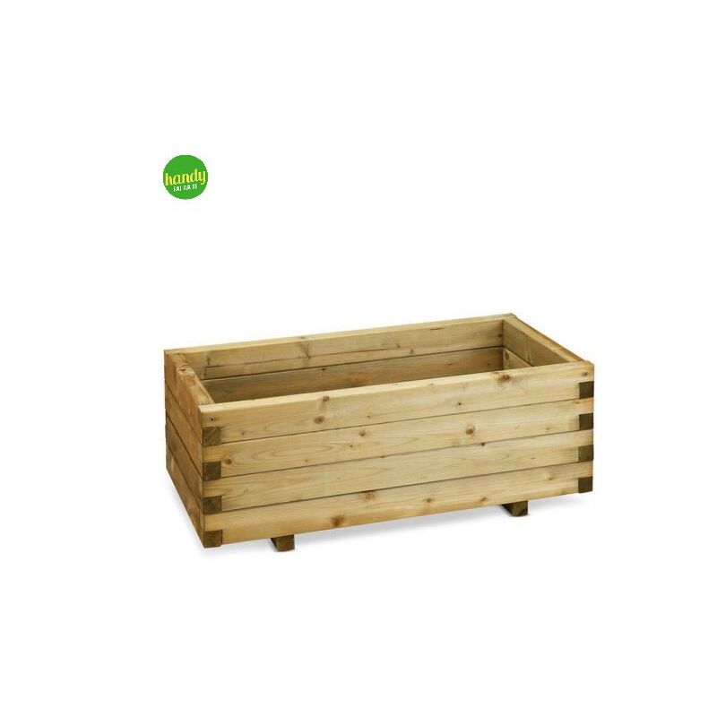 foto del prodotto fioriera skb in legno di pino preassemblata 120x50 altezza 31 cm