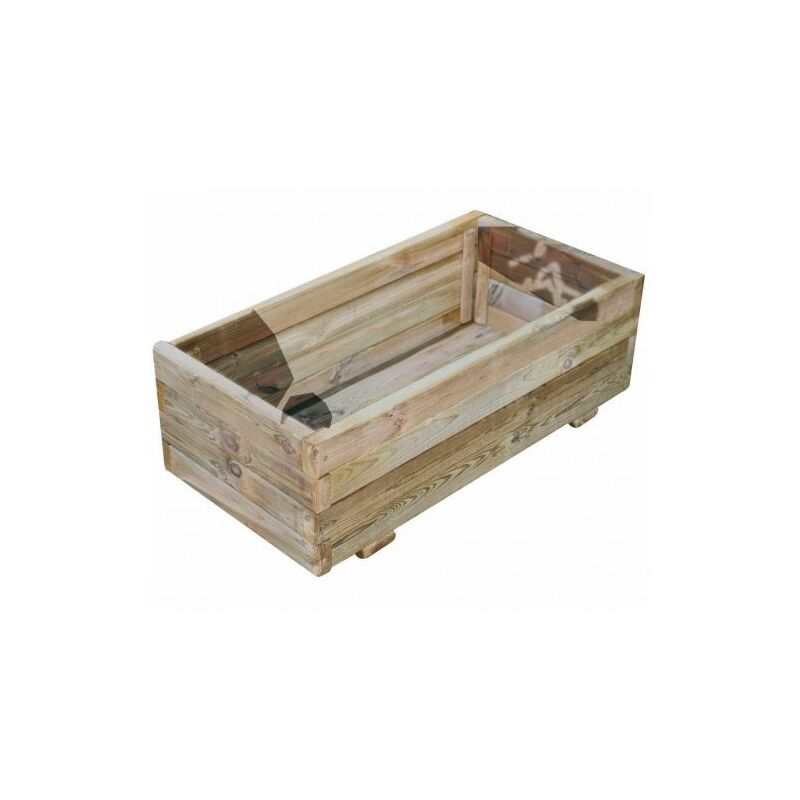 foto del prodotto fioriera vaso da giardino lasa legno di pino impregnato da esterno arredo 34168v cm 40x80xh26 26135 