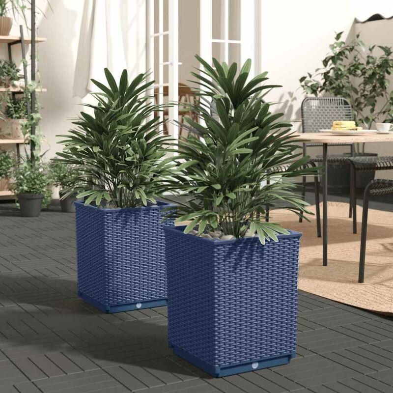 foto del prodotto fioriere 2 pz grigio scuro 30x30x37 cm in polipropilene