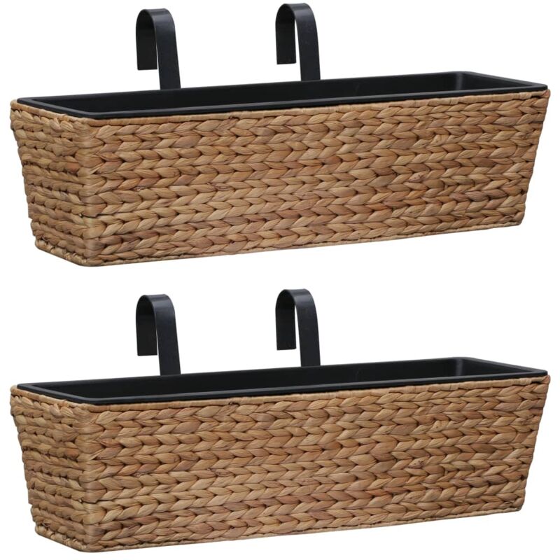 foto del prodotto fioriere 2 pz in giacinto intrecciato vidaxl