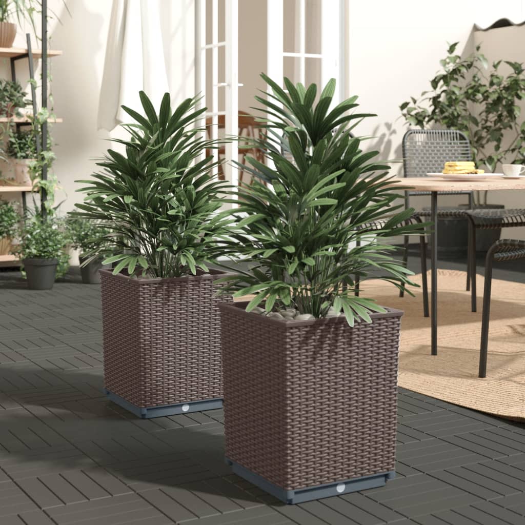 foto del prodotto fioriere 2 pz marroni 30x30x37 cm in polipropilenecod mxl 127020
