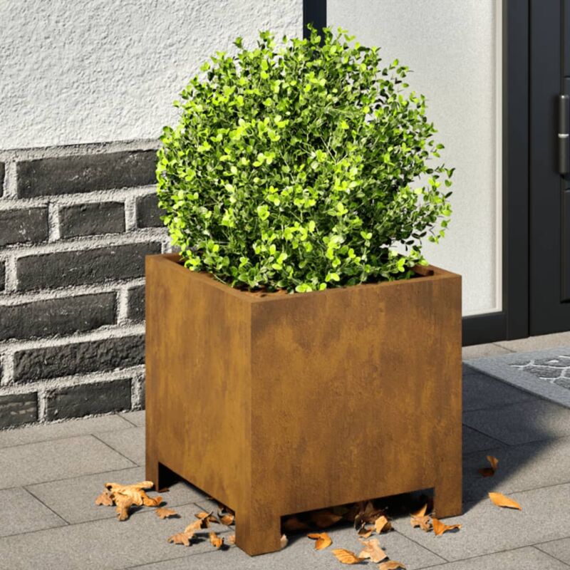 foto del prodotto fioriere da giardino 2 pz 30x30x30 cm in acciaio corten vidaxl