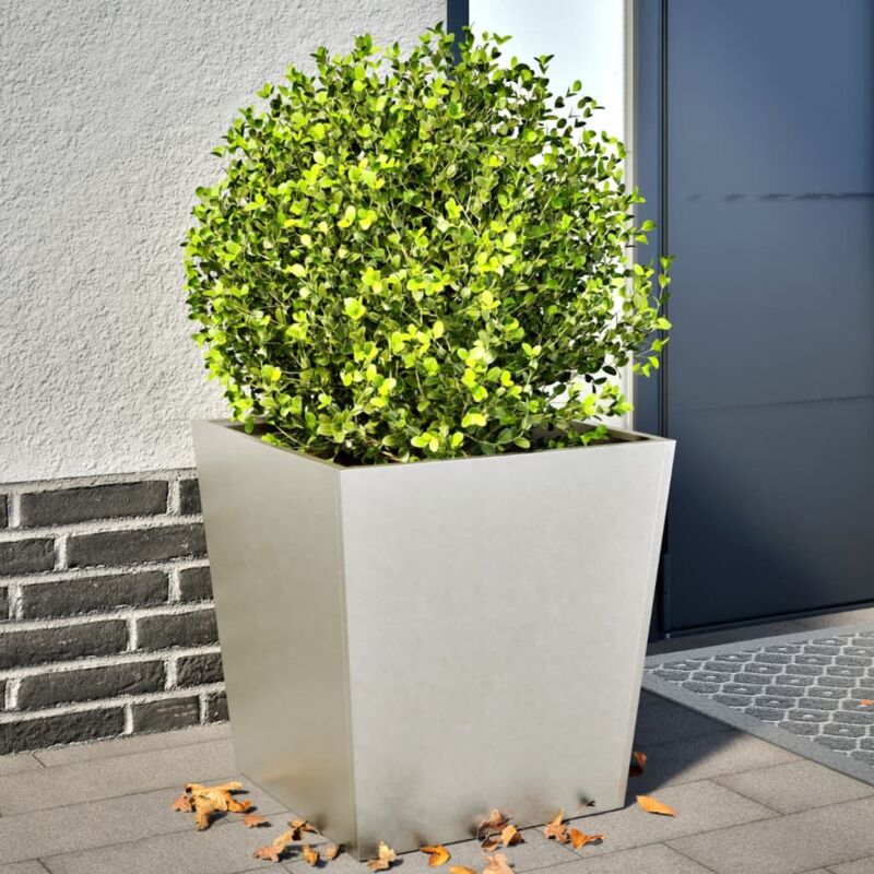 foto del prodotto fioriere da giardino 2 pz 50x50x50 cm in acciaio inox vidaxl