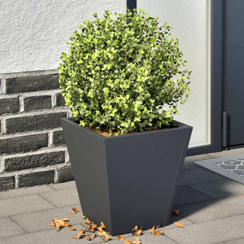 foto del prodotto fioriere da giardino 2 pz antracite 30x30x30 cm in acciaio vidaxl