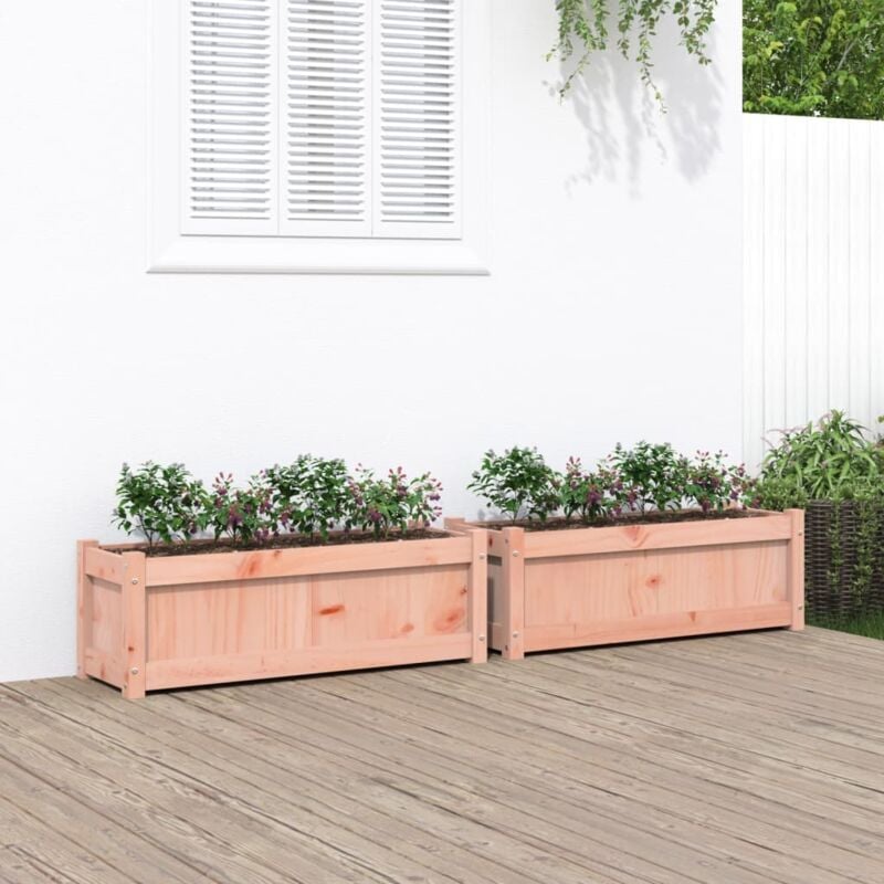 foto del prodotto fioriere da giardino 2 pz in legno massello di douglas vidaxl