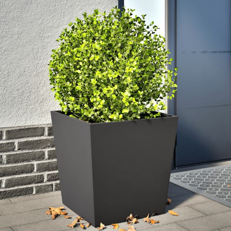 foto del prodotto fioriere da giardino 2 pz nere 50x50x50 cm in acciaio vidaxl