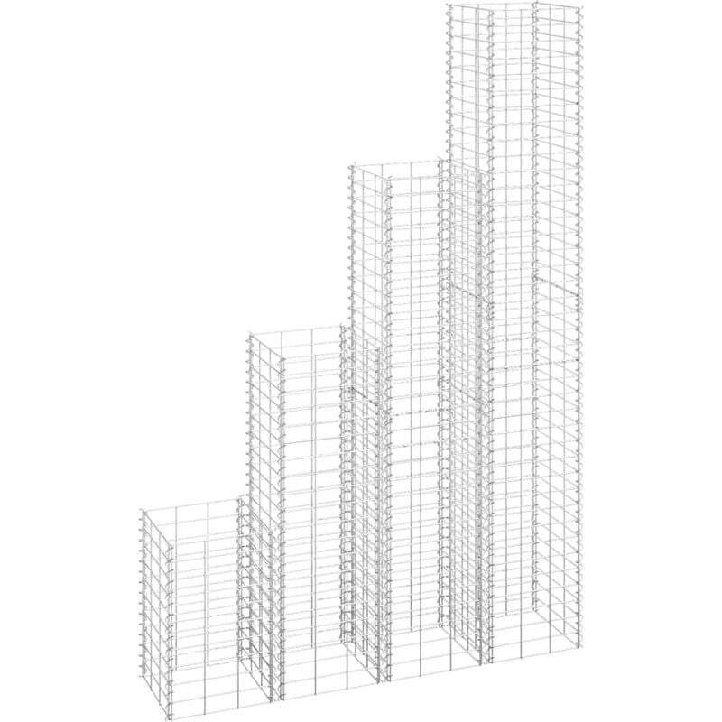 foto del prodotto fioriere rialzate gabbione 4 pz 30x30x50 100 150 200 cm ferro vidaxl