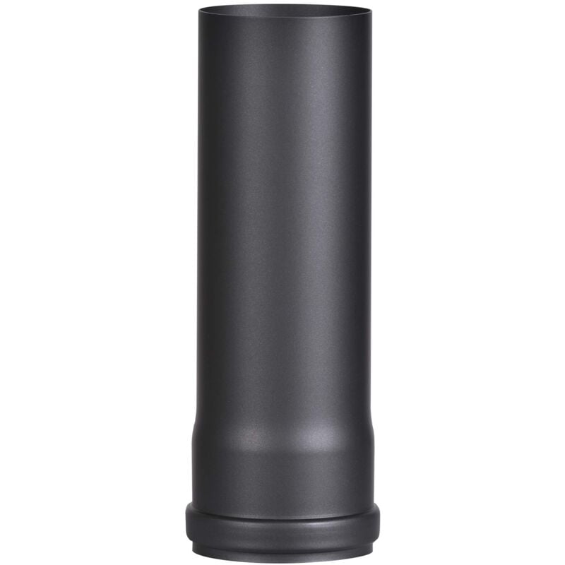 foto del prodotto firefix r100 2 tubo a pellet in acciaio spesso 1,2 mm, diametro 100 mm, per stufe a pellet e camini a pellet, senotherm, nero, lunghezza 250 mm