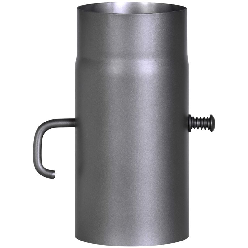 foto del prodotto firefix rd130 2d tubo per stufa, in acciaio spesso 2 mm, diametro 130 mm, per camini e focolari, senotherm, grigio scuro, lunghezza 250 mm, con