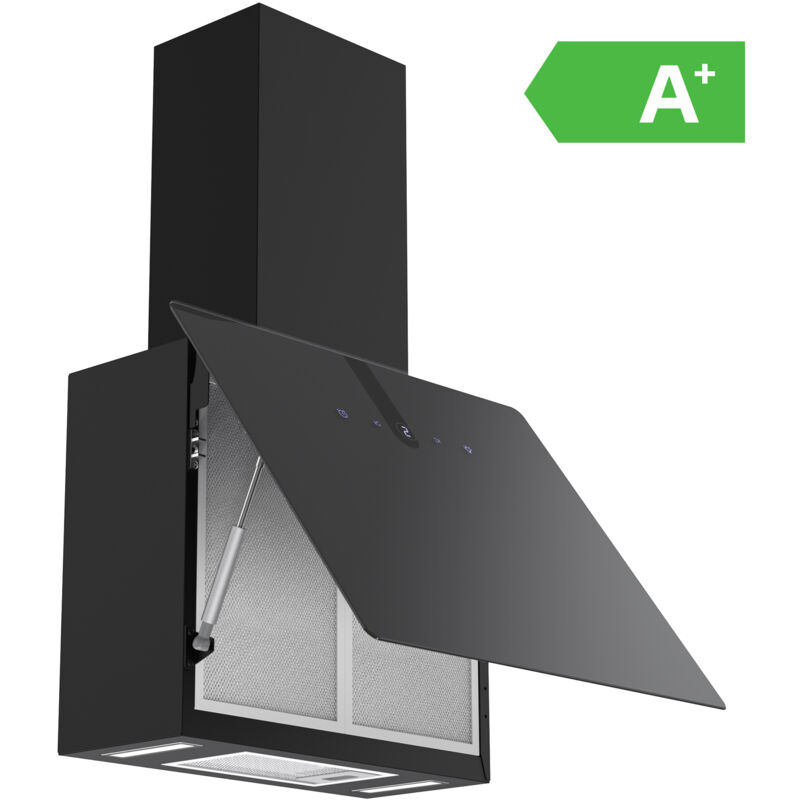 foto del prodotto firegas cappa aspirante a parete 60cm con led, nuovo motore senza spazzole, forte aspirazione, 532,4 m h, 9 velocit , con canalina e filtro al